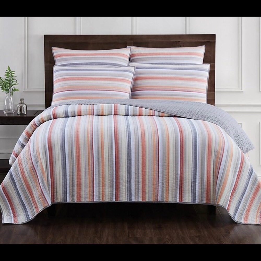 Jacob Stripe King Quilt Set